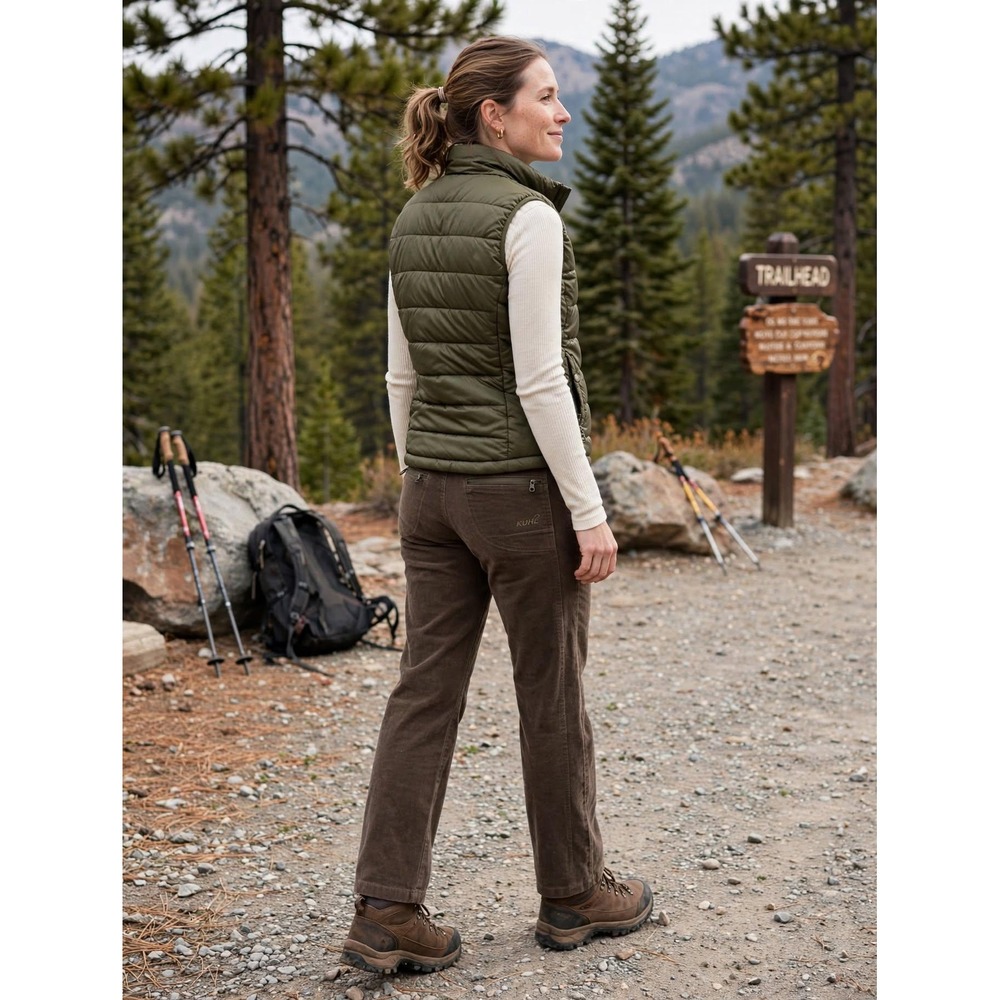 KUHL Womens Size Short 8 Corduroy Pants Brown Straight Cut Outdoor Hiking